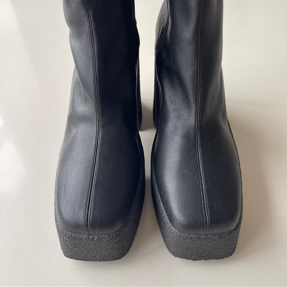 Stella McCartney Black Skyla Platform Boots Size 41 - Picture 2 of 10